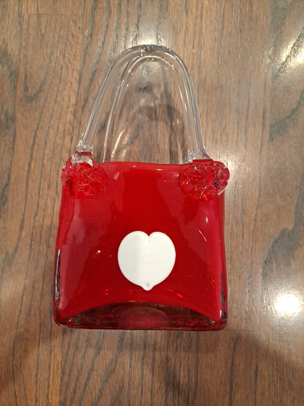 Red Glass Heart Handbag